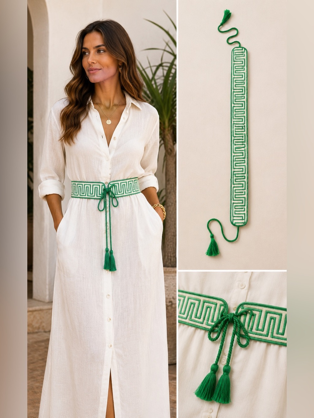CK BRADLEY - Green Tied sash Belt NWT